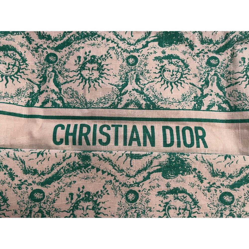 Christian Dior Dioriviera Linen Tote Turquoise w/Off Brand felt Organizer insert - Picture 11 of 12